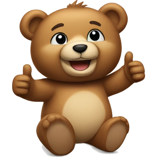 teddy bear giving a thumbs up emoji
