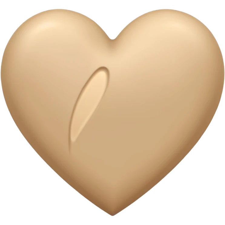 Coração bege emoji