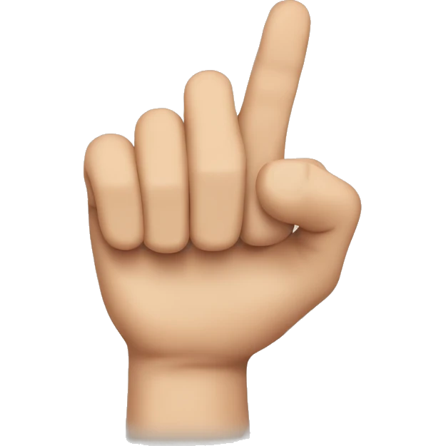 hand with thumb index and middle finger emoji