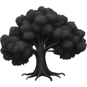 Black tree emoji