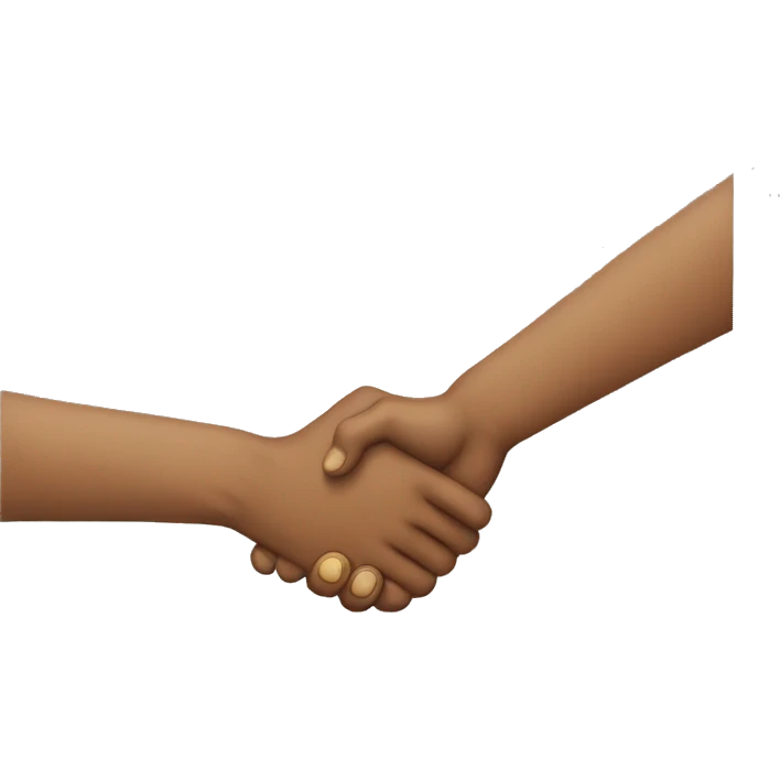 shaking hands with feets emoji