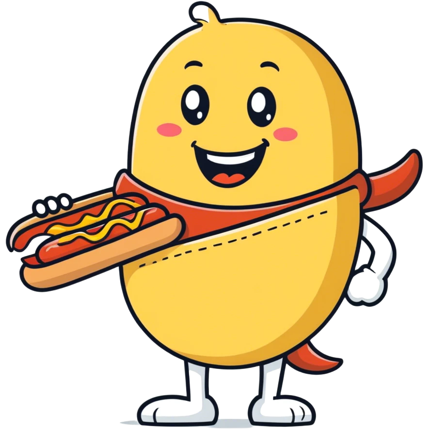 A hot dog eating a pizza  emoji