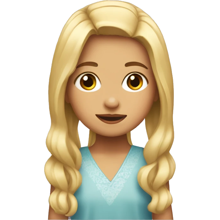 Una niña con pelo rubio emoji