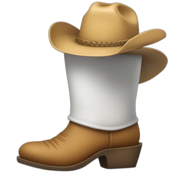 foot with a face wearing a cowboy hat emoji