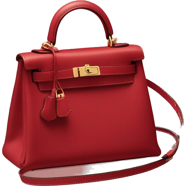 Mini Kelly bag (Hermes) cherry red color emoji
