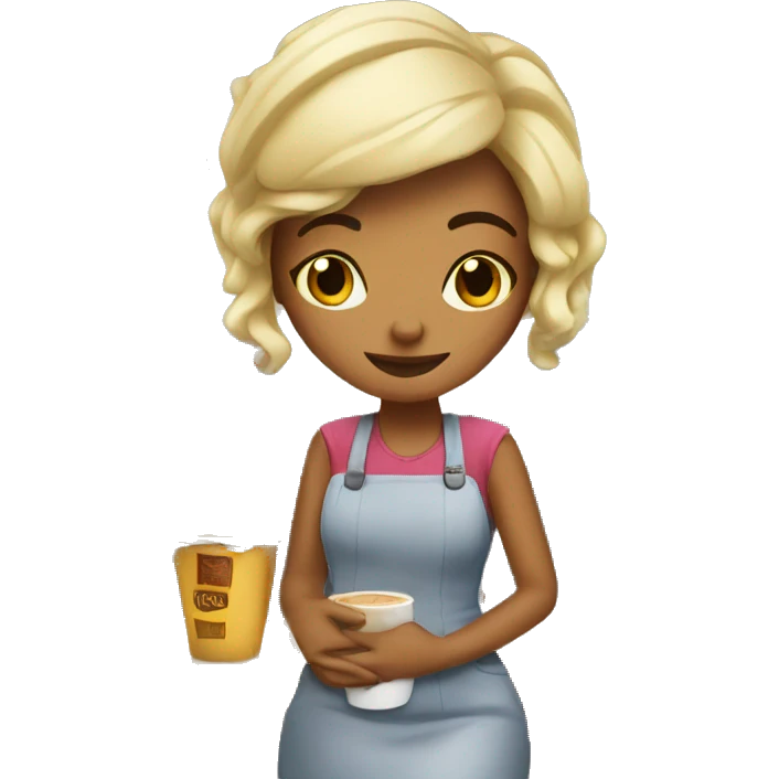 Café chica  emoji