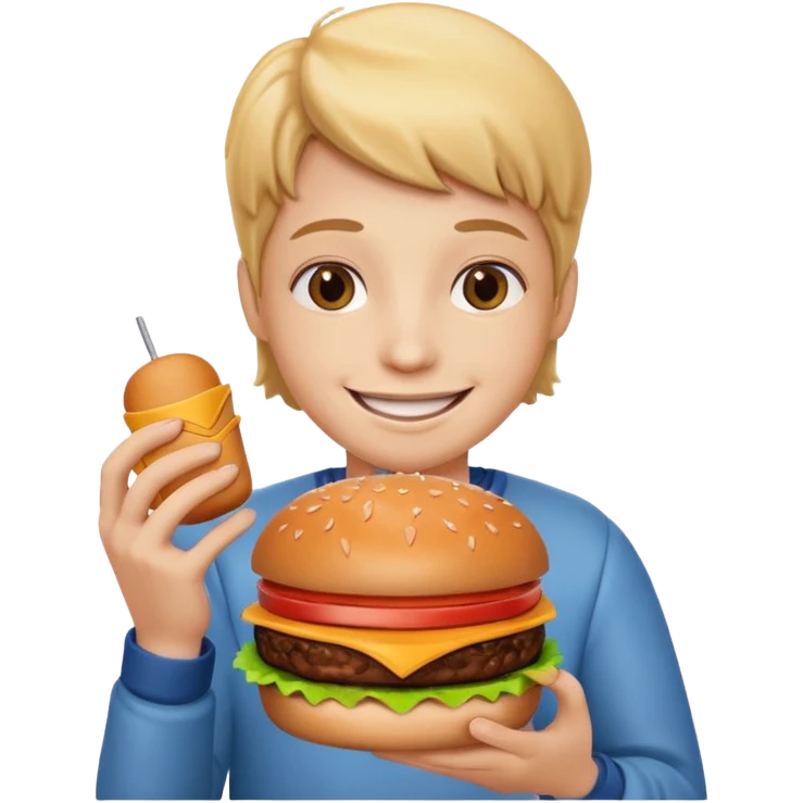 🥺 holding burger emoji