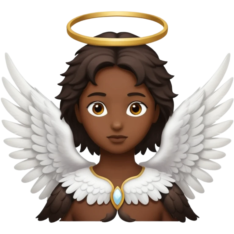 dark skin angel emoji