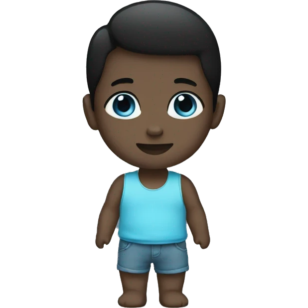 Half black have baby blue heart emoji