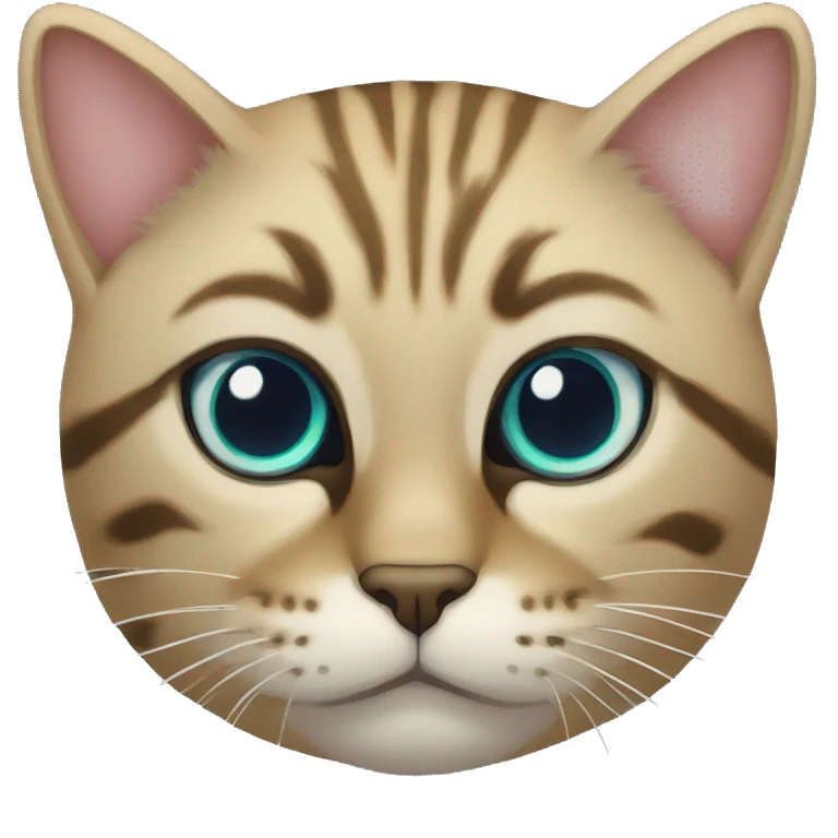 Gato verde de ojos azules con rayos alrededor emoji