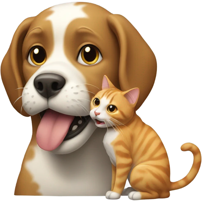 Cat eating dog emoji