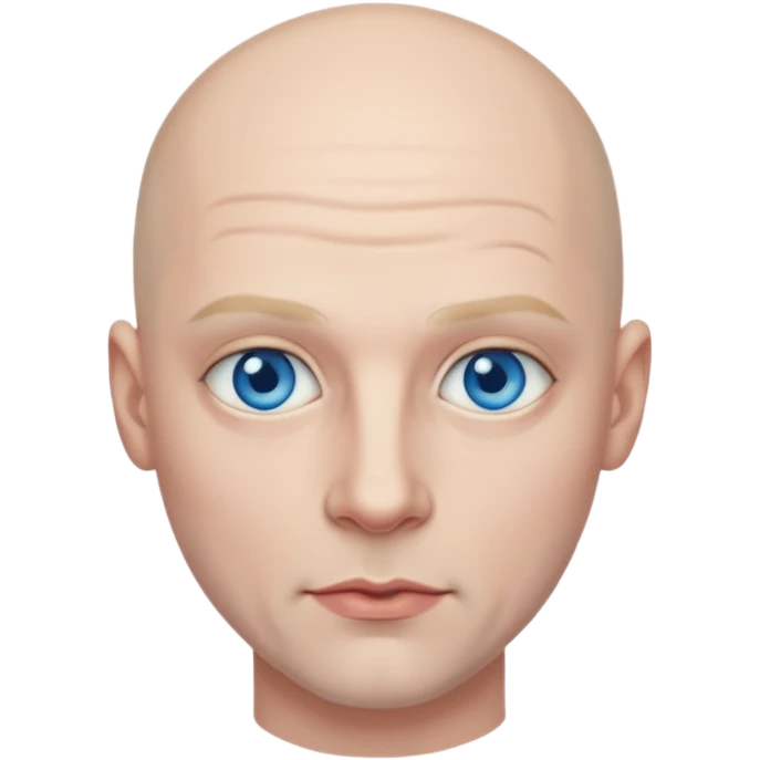 bald man with makeup emoji
