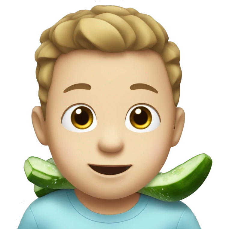 baby shark with a cucumber emoji