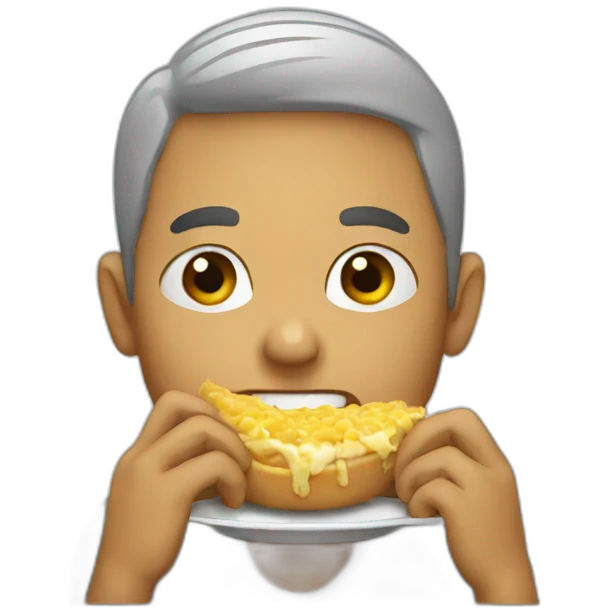 a person eating emoji