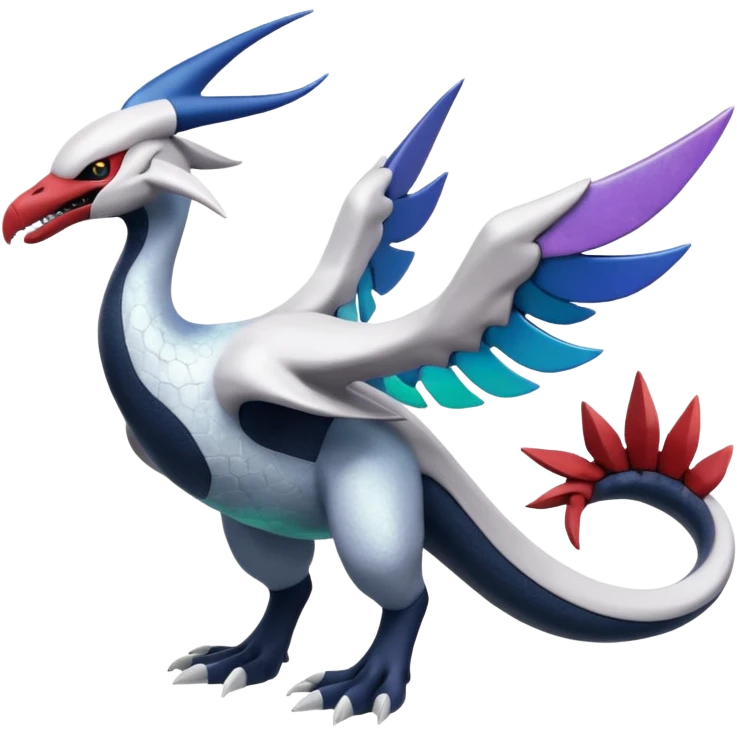 Yveltal-Lugia-Silvally-Fakémon-hybrid-creature (full body)  emoji