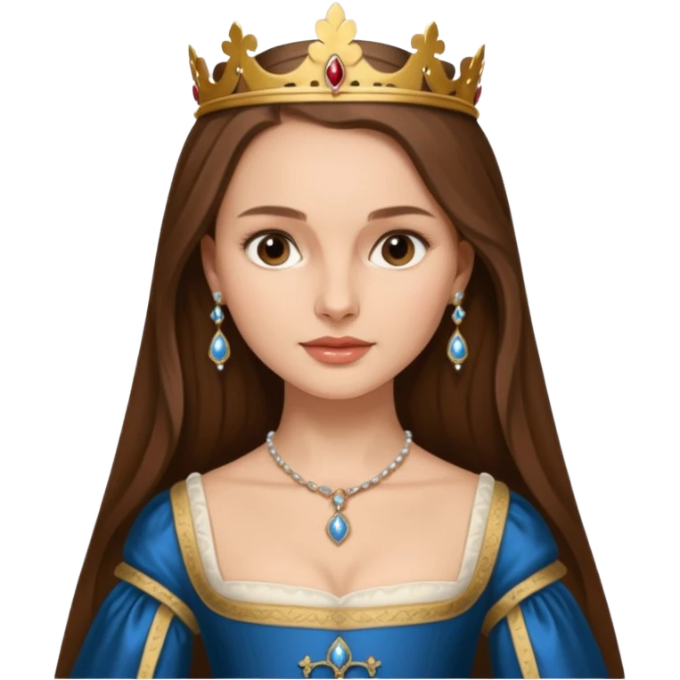 natalie portman with long hair as anne boleyn from the other boleyn girl emoji
