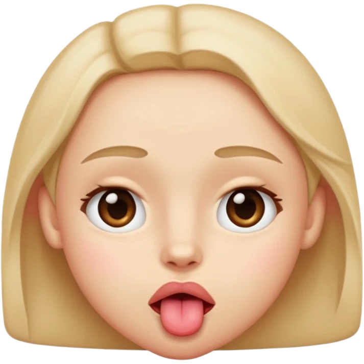 a blushing face with a tongue out and eyes crossed over emoji