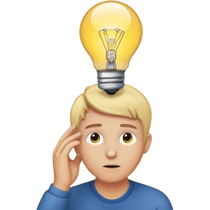 Generate a realistic emoji of someone someone figuring something out being smart about it emoji