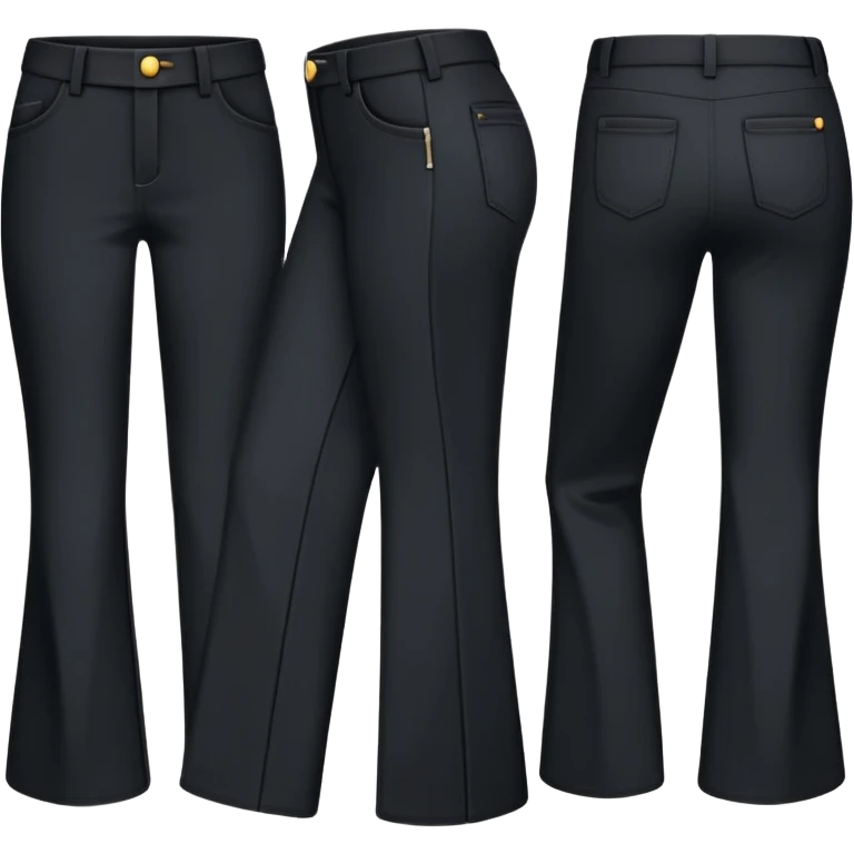 Bootcut black banding pants emoji