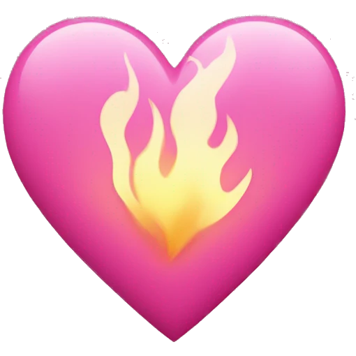 pink heart fire emoji
