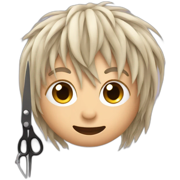 scissors and locks of hair emoji