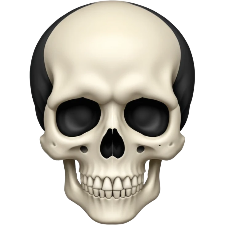 Skull black and white emoji