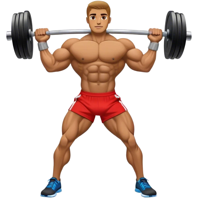 side-view bodybuilder dumbbell lunges emoji