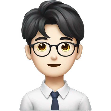 Cha eun woo with glasses emoji
