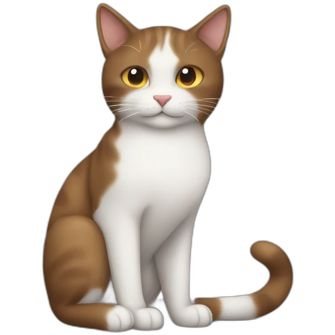 brown cat hugging gray white cat emoji