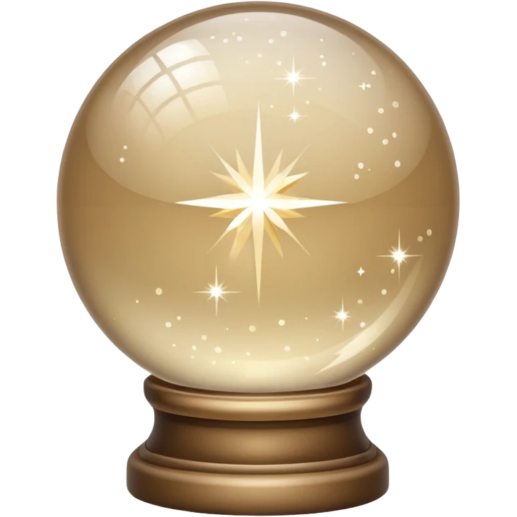 crystal ball sparkles beige emoji