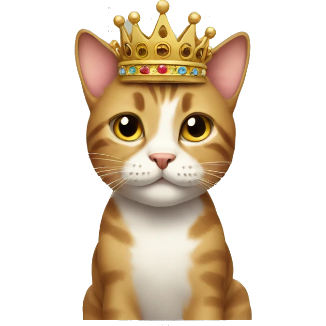 cat with a crown emoji