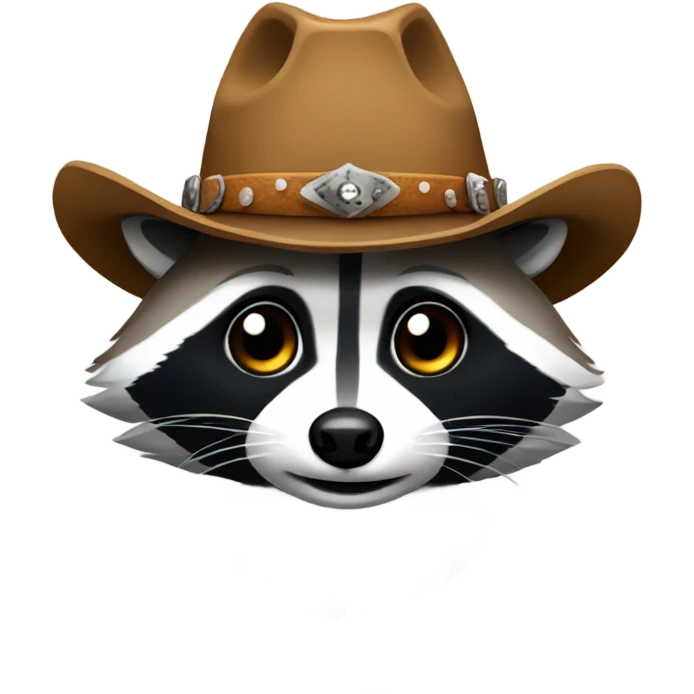 Raccoon wearing a cowboy hat  emoji