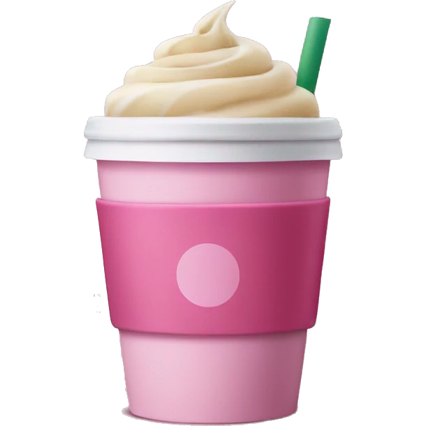 Pink Starbucks coffee emoji