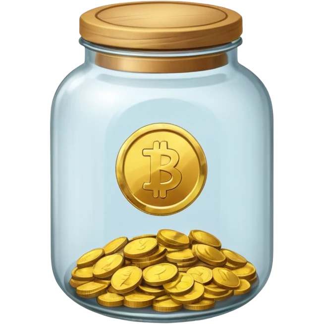 jar with a one coins emoji