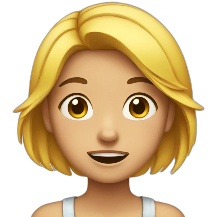 Girl crying and so happy  emoji