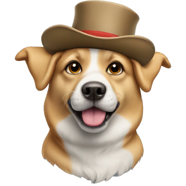 Dog with hat emoji