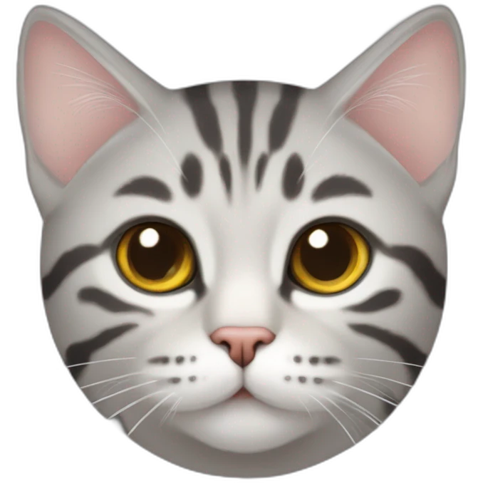 cat-American shorthair cathands-whole body-slee-circular emoji