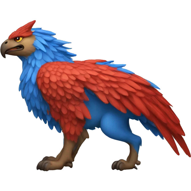 blue and red griffin emoji