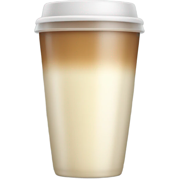 raf coffee in a glass cup no gradient just light cream color emoji