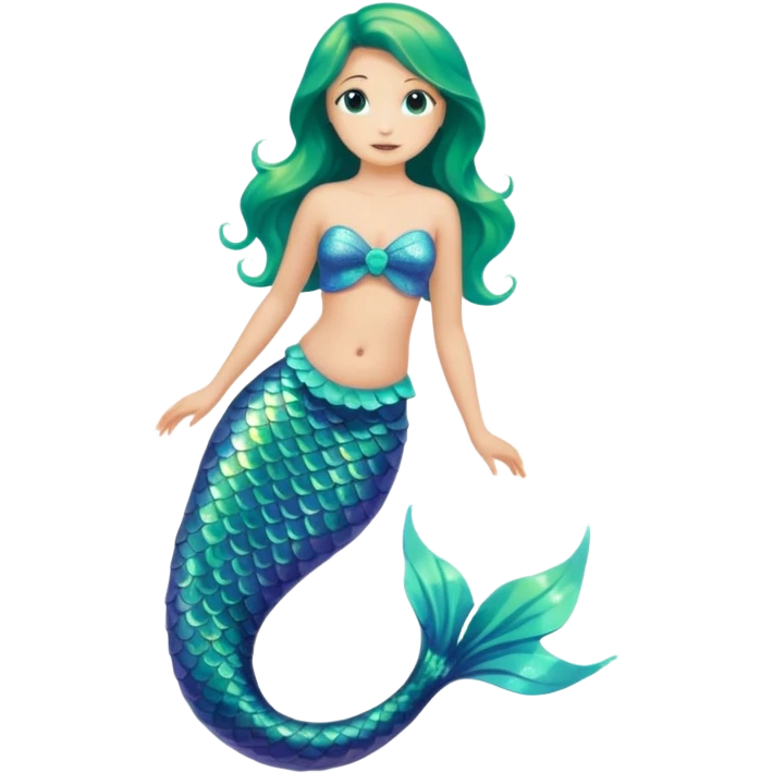 green aqua coloured siren mermaid tail end only emoji