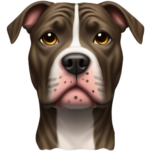pitbull terrier solid brindle  emoji