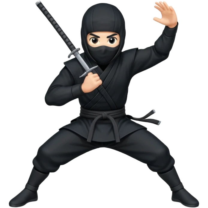 Ninja posando para una foto emoji