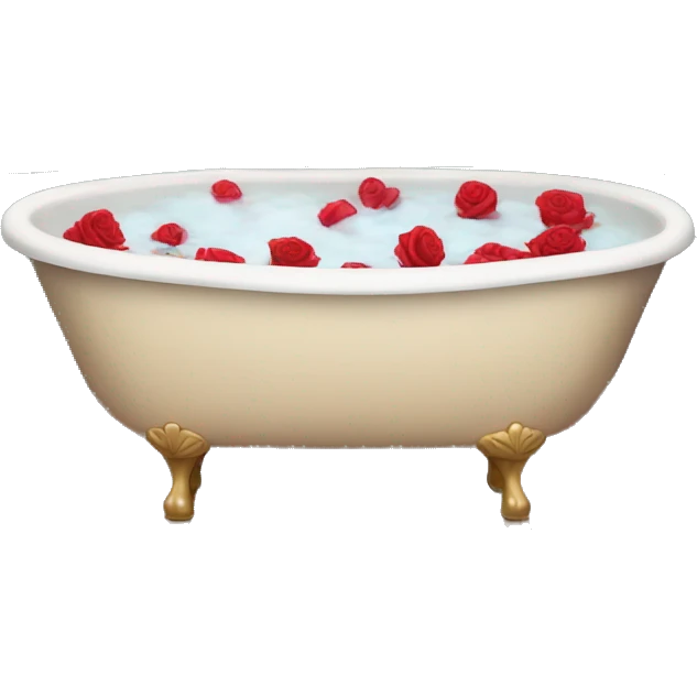Bath with roses emoji