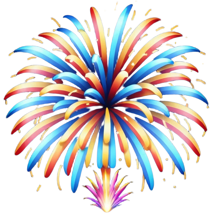fireworks before explosion emoji