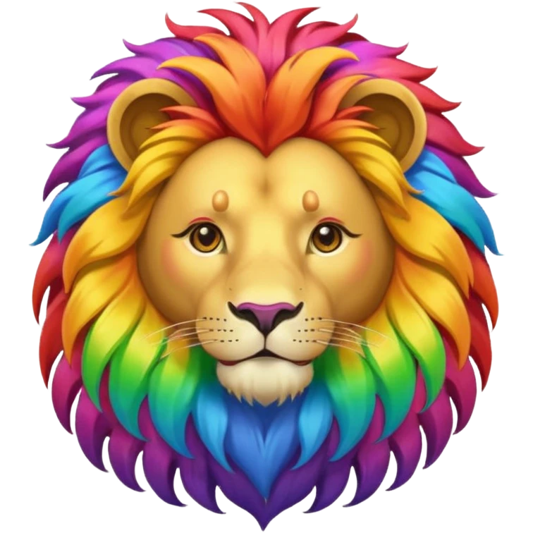 Lion rainbow emoji