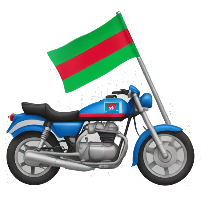 motorcycle azerbaijan flag emoji