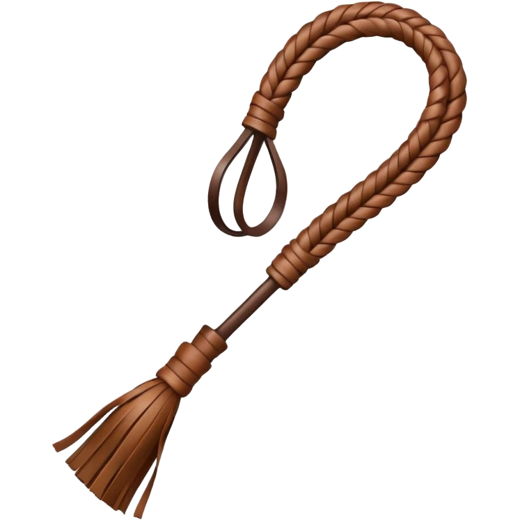 a simple leather whip, emoji style emoji