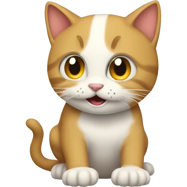 Gato atendiendo emoji