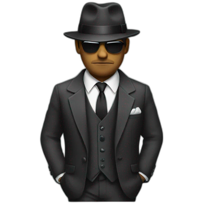 Mafia in suit emoji