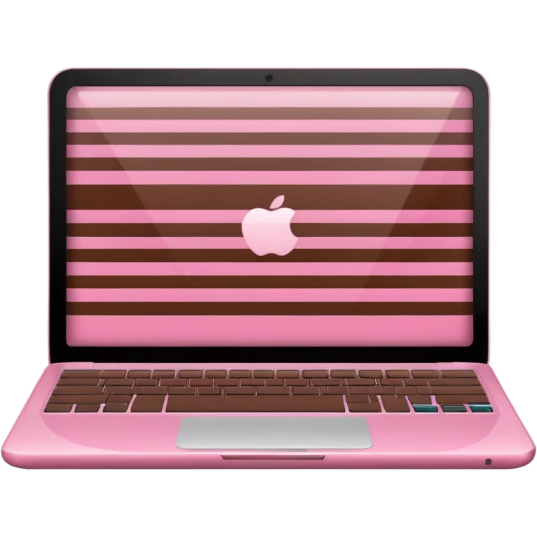 pink and brown striped laptop emoji